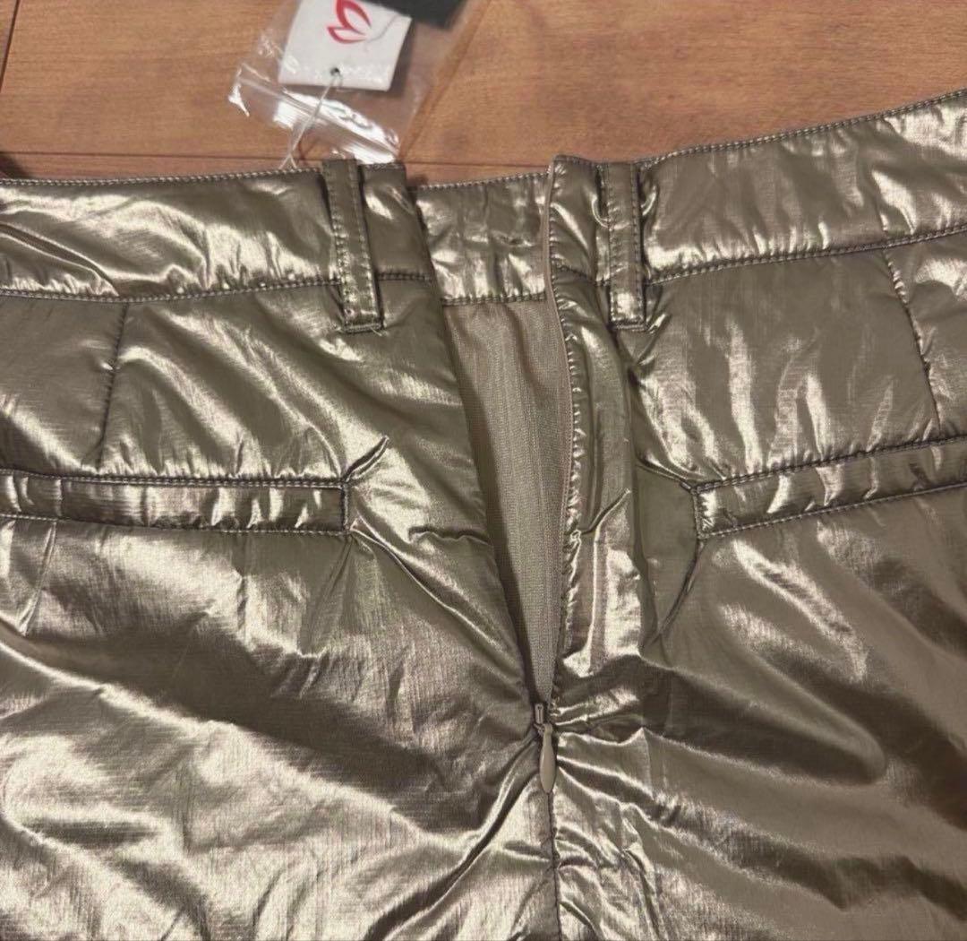 ファー付き　中綿スカート　保温　サイズ1 ベージュ　新品　秋冬　軽量