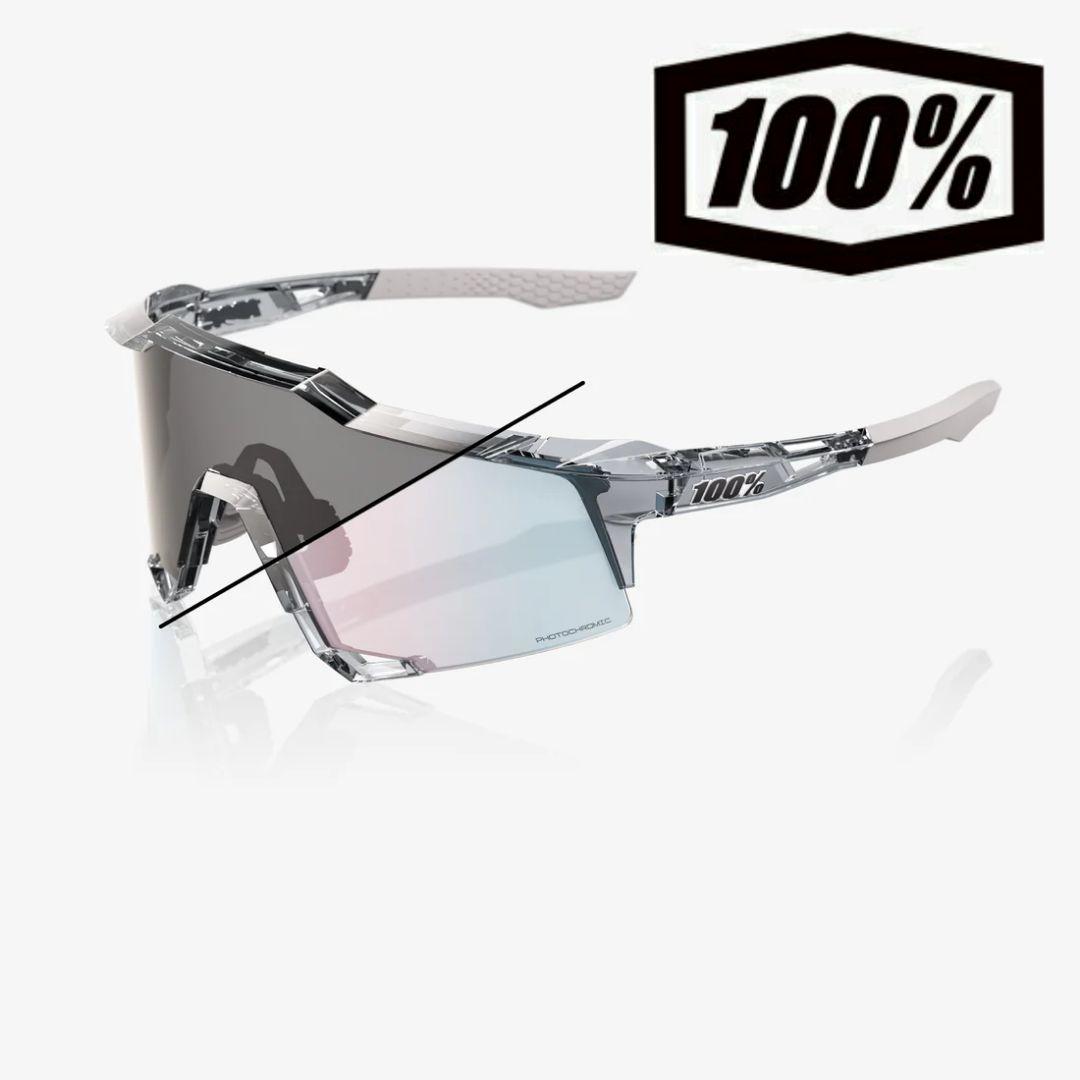 100% Speedcraft クリアグレー 調光 ワンハンドレッド サングラス