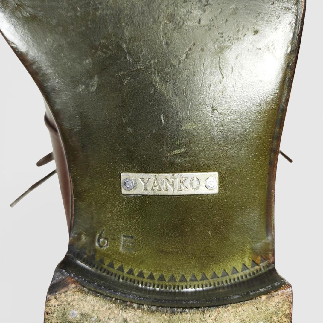 希少レーベル|ヤンコ|プレーントゥ|シューツリー付き|6|茶|i1763