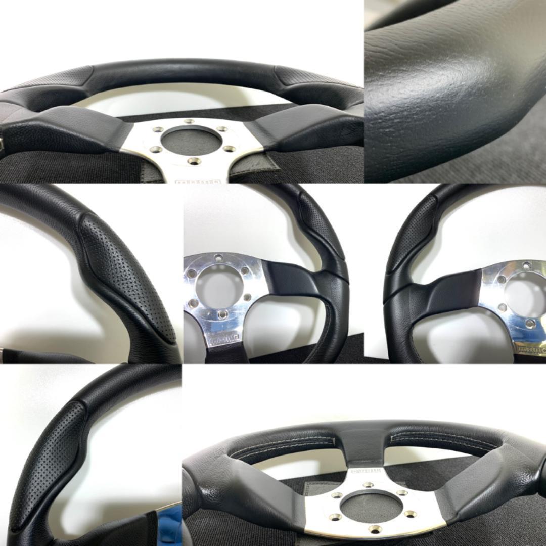 モモ コマンド2R レザー ステアリング 350mm ホーンボタン付き 美品