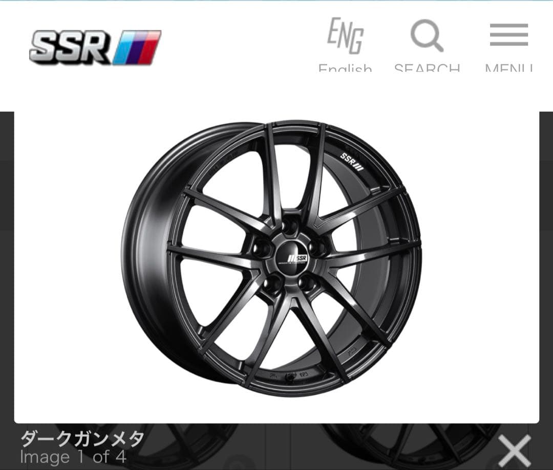 18インチ　美品SSR ライナータイプ10モノブロック　18×8.5J 送料込み