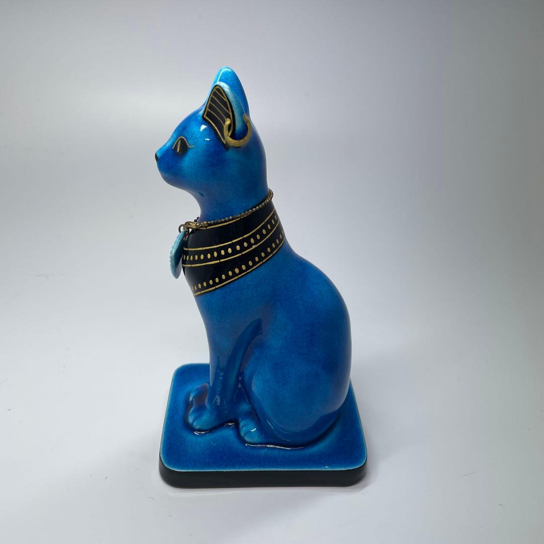 バステト　猫　エジプト　ペルシャンブルー　美濃焼き　オーナメント