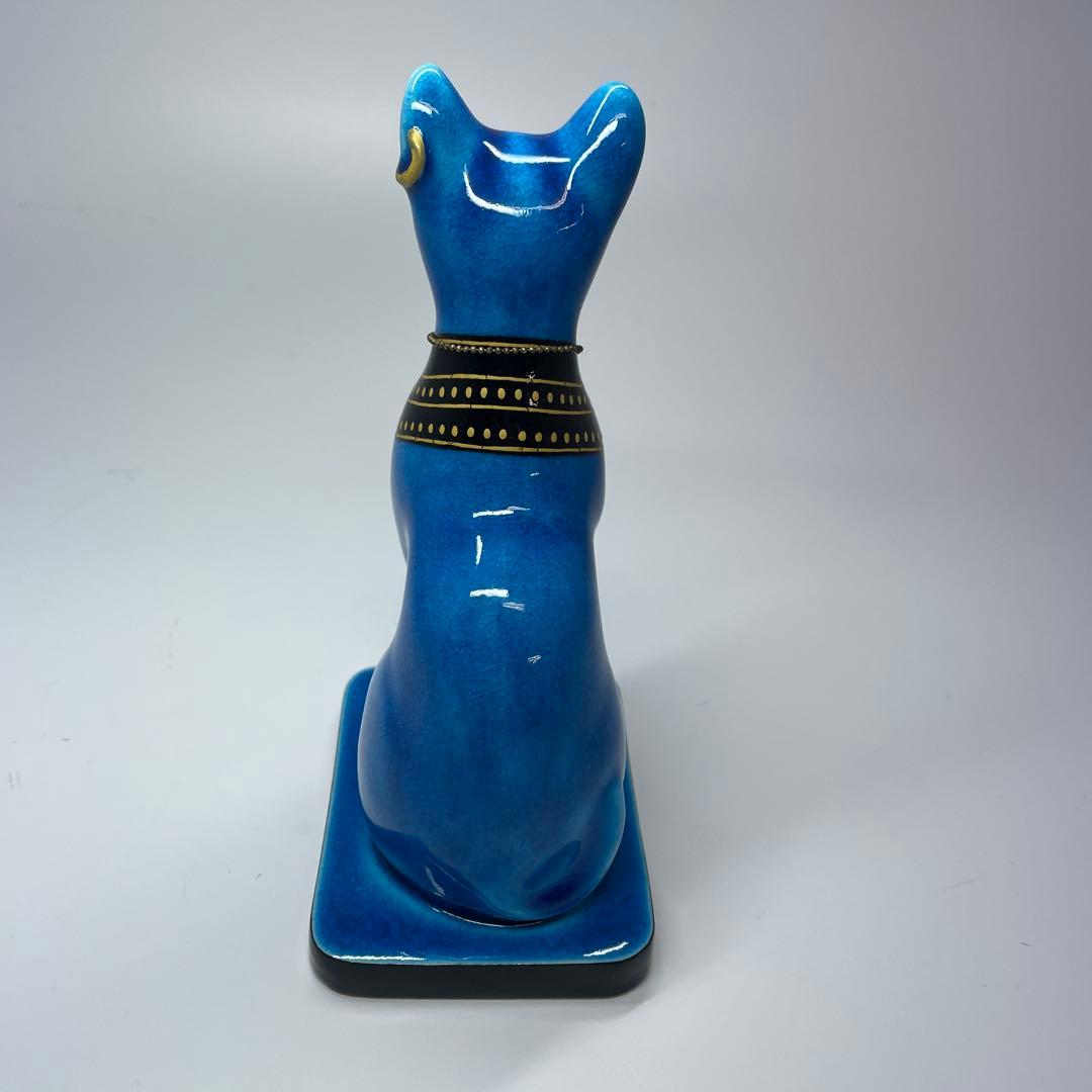 バステト　猫　エジプト　ペルシャンブルー　美濃焼き　オーナメント