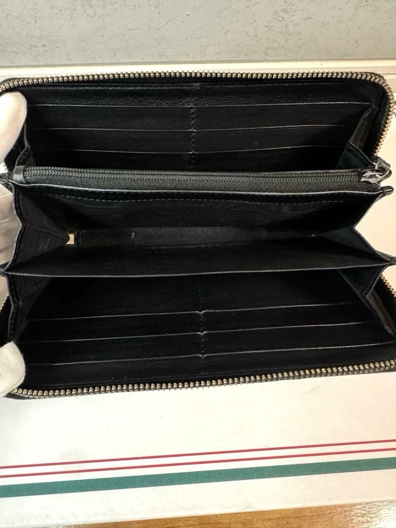 GUCCI グッチ インターロッキング ラウンドファスナー 長財布 グッチシマ