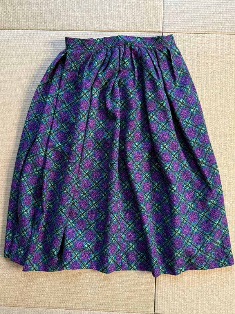 合馬公式アカウント1イヴ・サンローラン　ヴィンテージチェックワンピース M