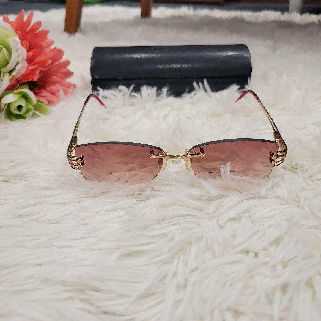 カザール　度入り　サングラス　メガネ　ピンク　可愛い　眼鏡　お洒落　クリア