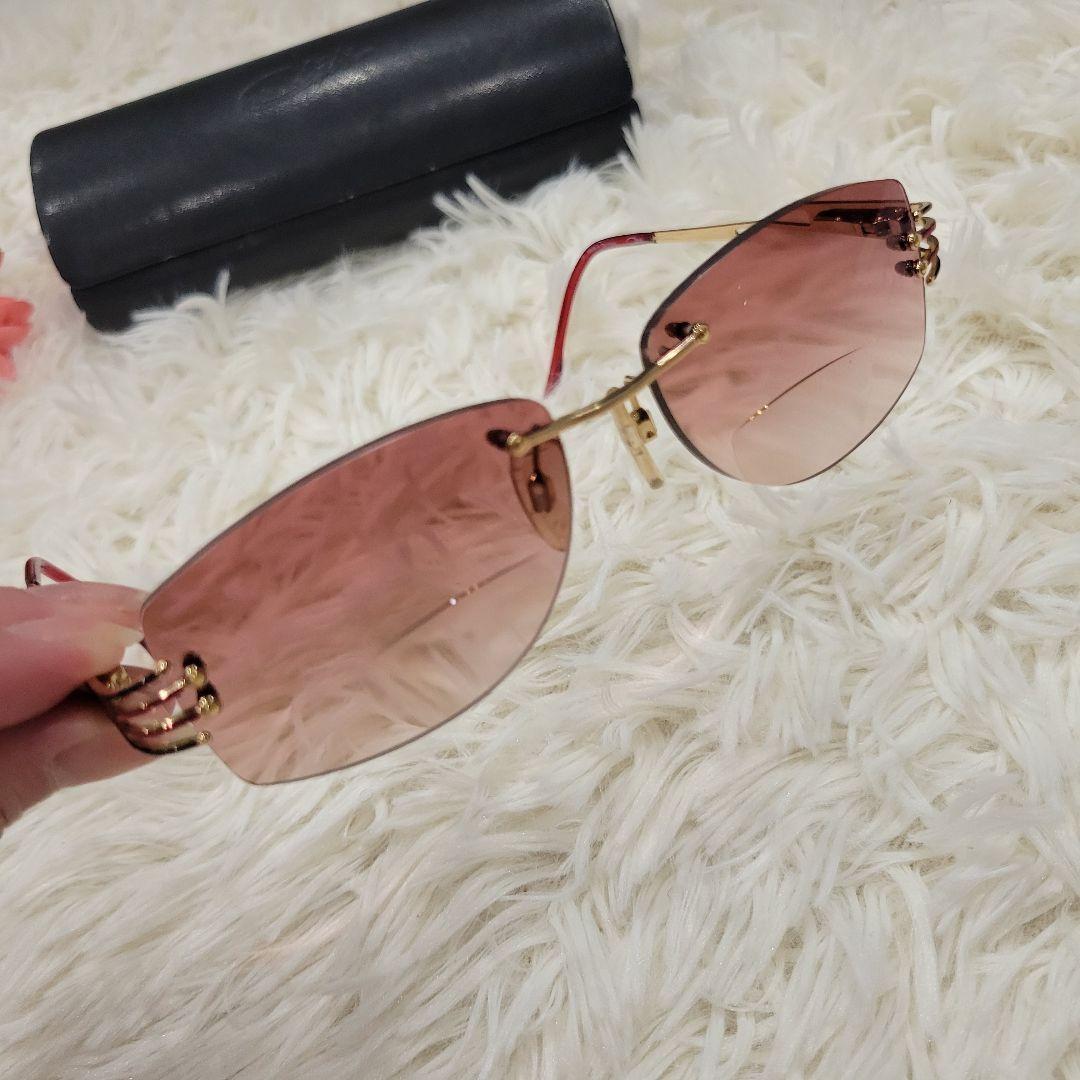 カザール　度入り　サングラス　メガネ　ピンク　可愛い　眼鏡　お洒落　クリア