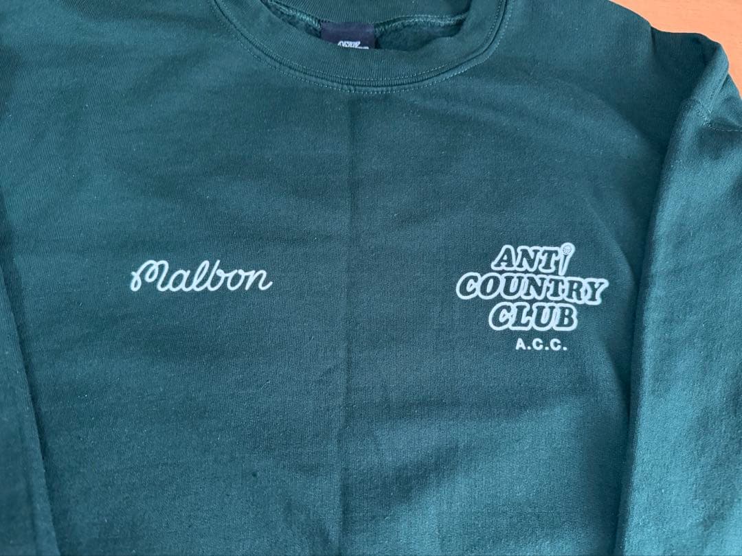 anti country club × malbon golf スウェット