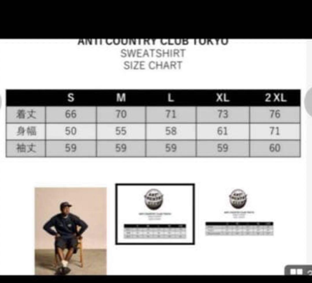 anti country club × malbon golf スウェット