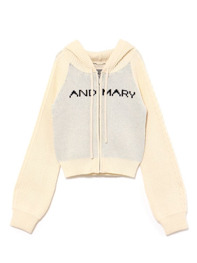 トップス ANDMARY Jeniffer knit hoodie set