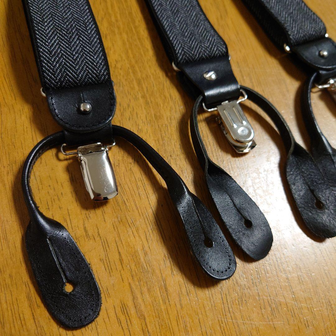  THURSTON アルバートサーストン サスペンダー ヘリンボーン