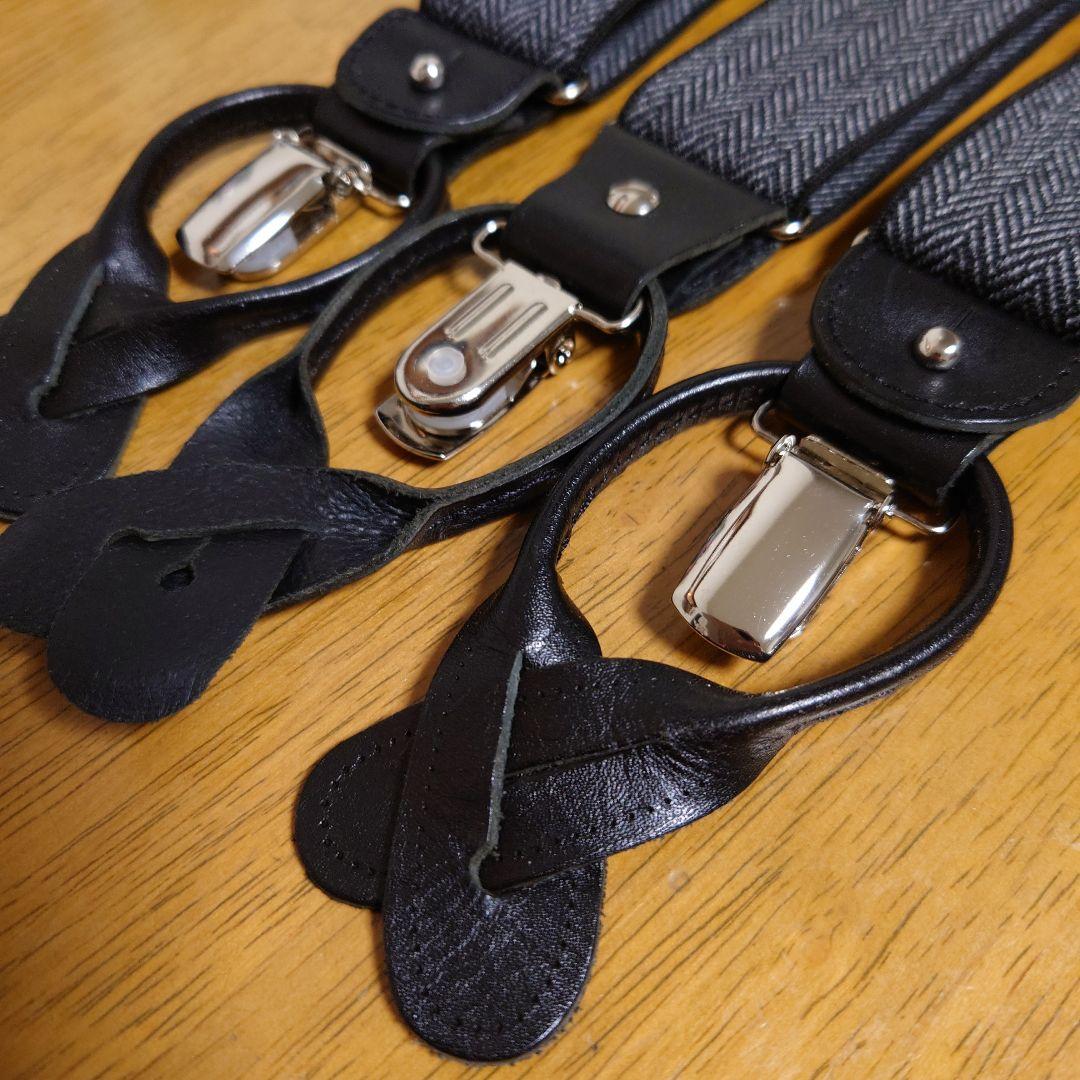  THURSTON アルバートサーストン サスペンダー ヘリンボーン