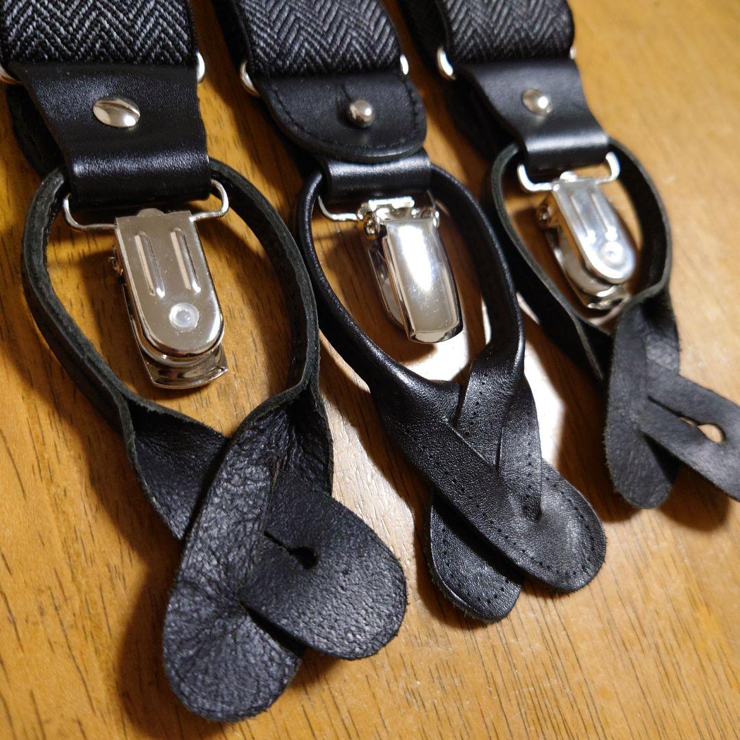  THURSTON アルバートサーストン サスペンダー ヘリンボーン