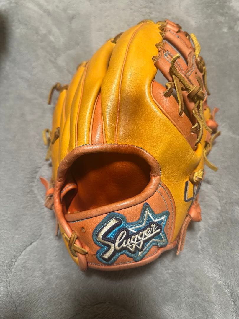 Slugger 軟式グローブ 右投げ用 オレンジ/イエロー
