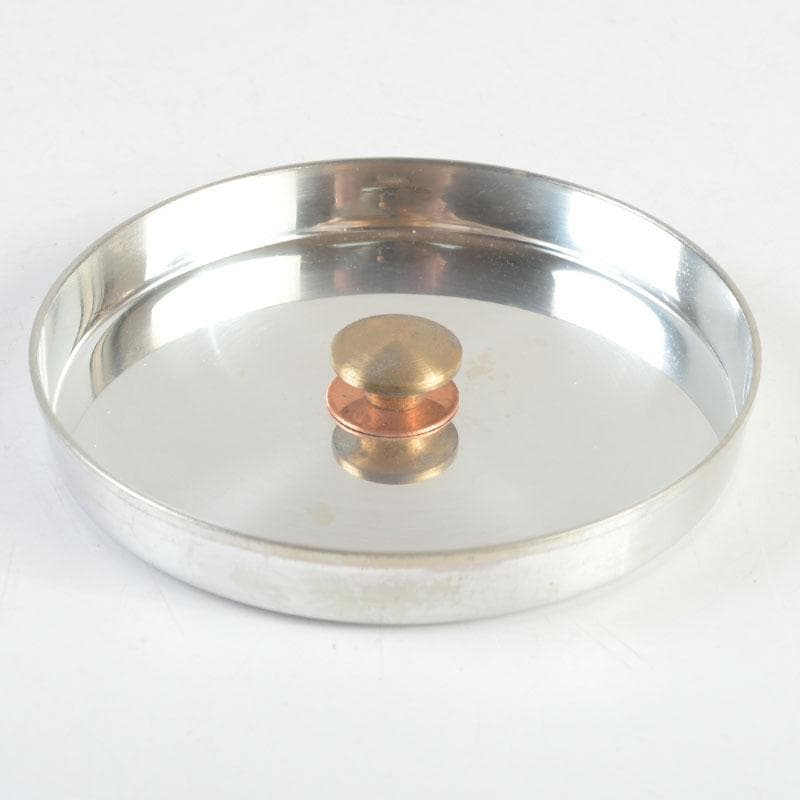 煎茶道具　鎚起銅器　玉川堂造　鋲打　葉文　茶筒　共箱　C　9428