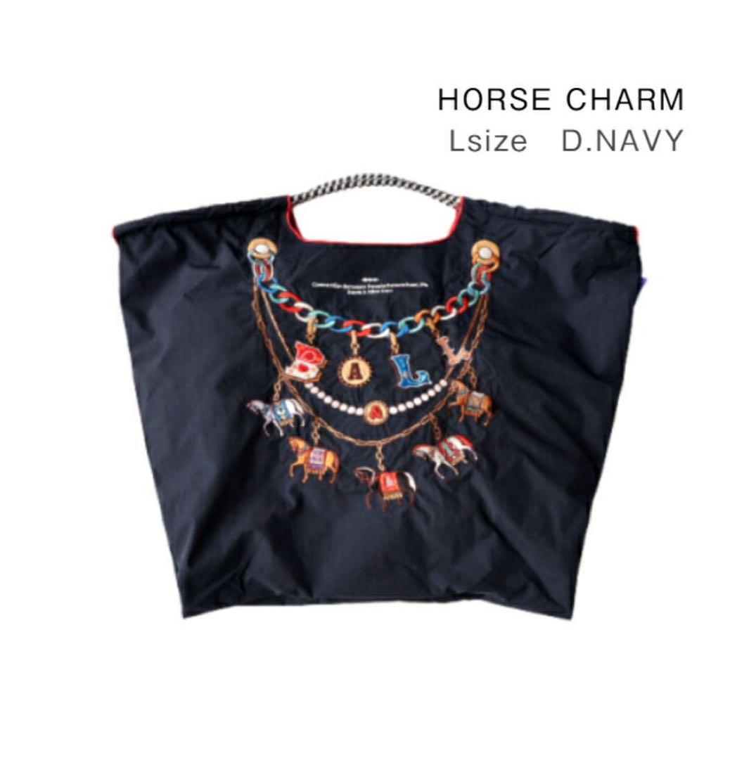 正規品 ボールアンドチェーン エコバッグ 刺繍 L サブバッグ 折りたたみ