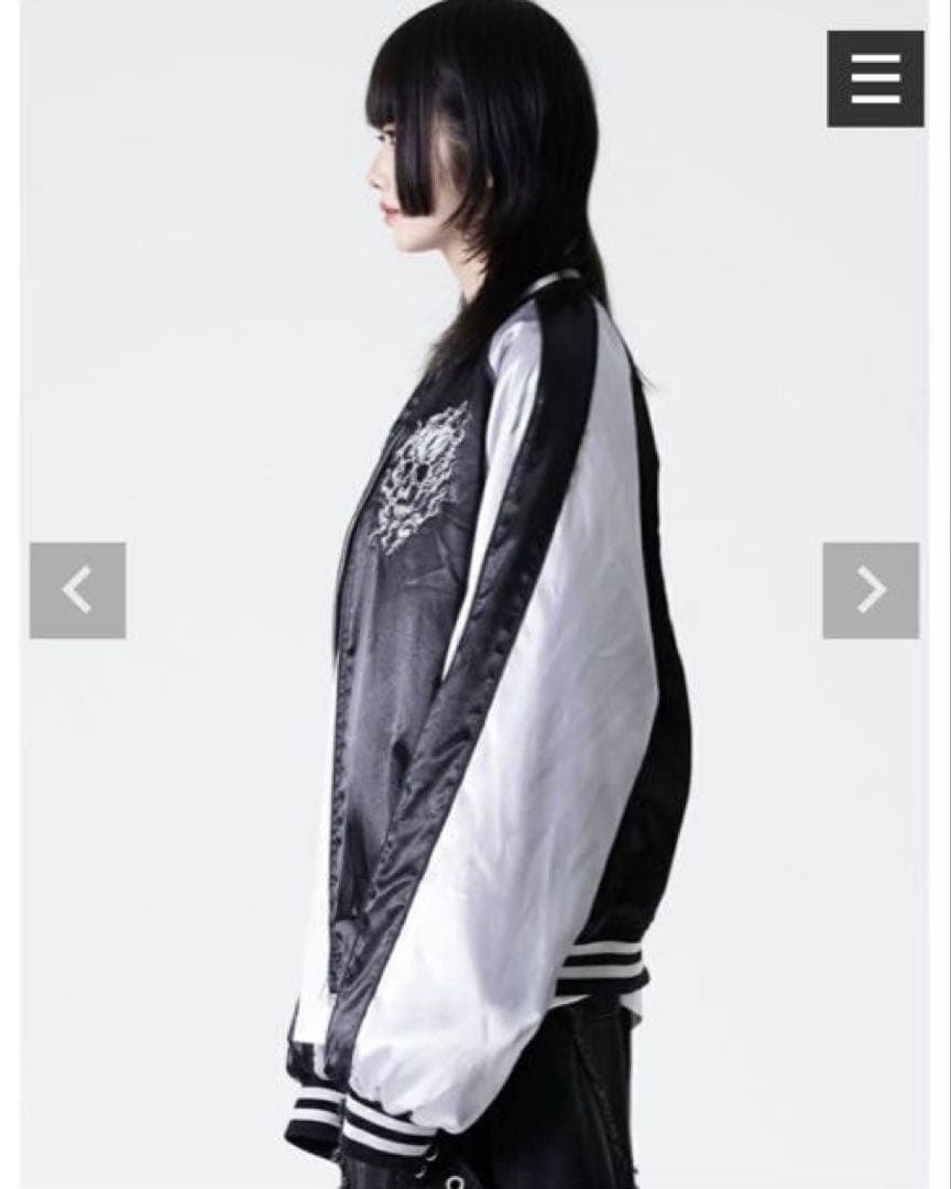 新品　タグ付き REFLEM【レフレム】スカル刺繍闇艶スカジャン