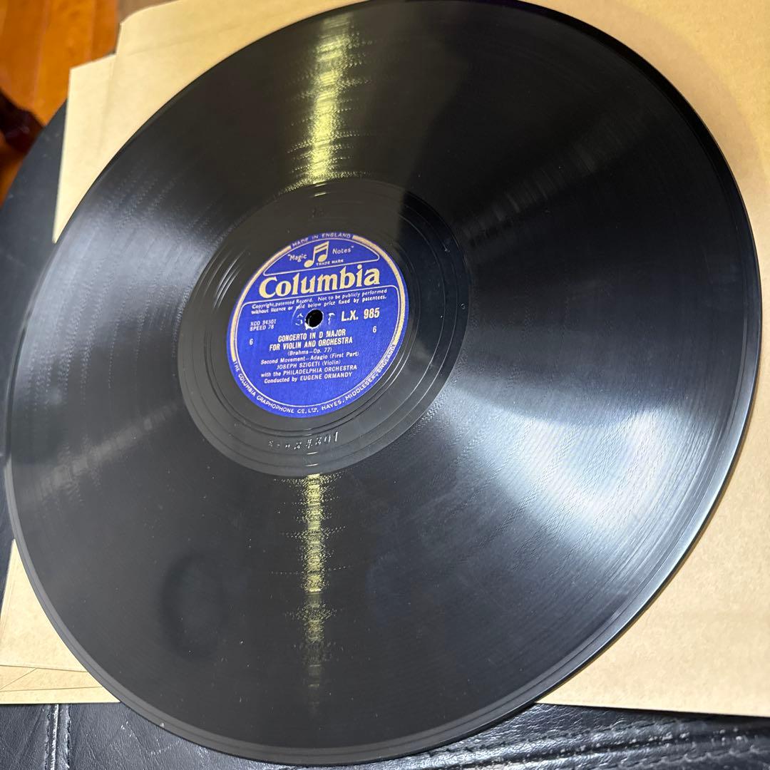 SP盤5枚JOSEFSZIGETI ブラームスviolinconcertOP77