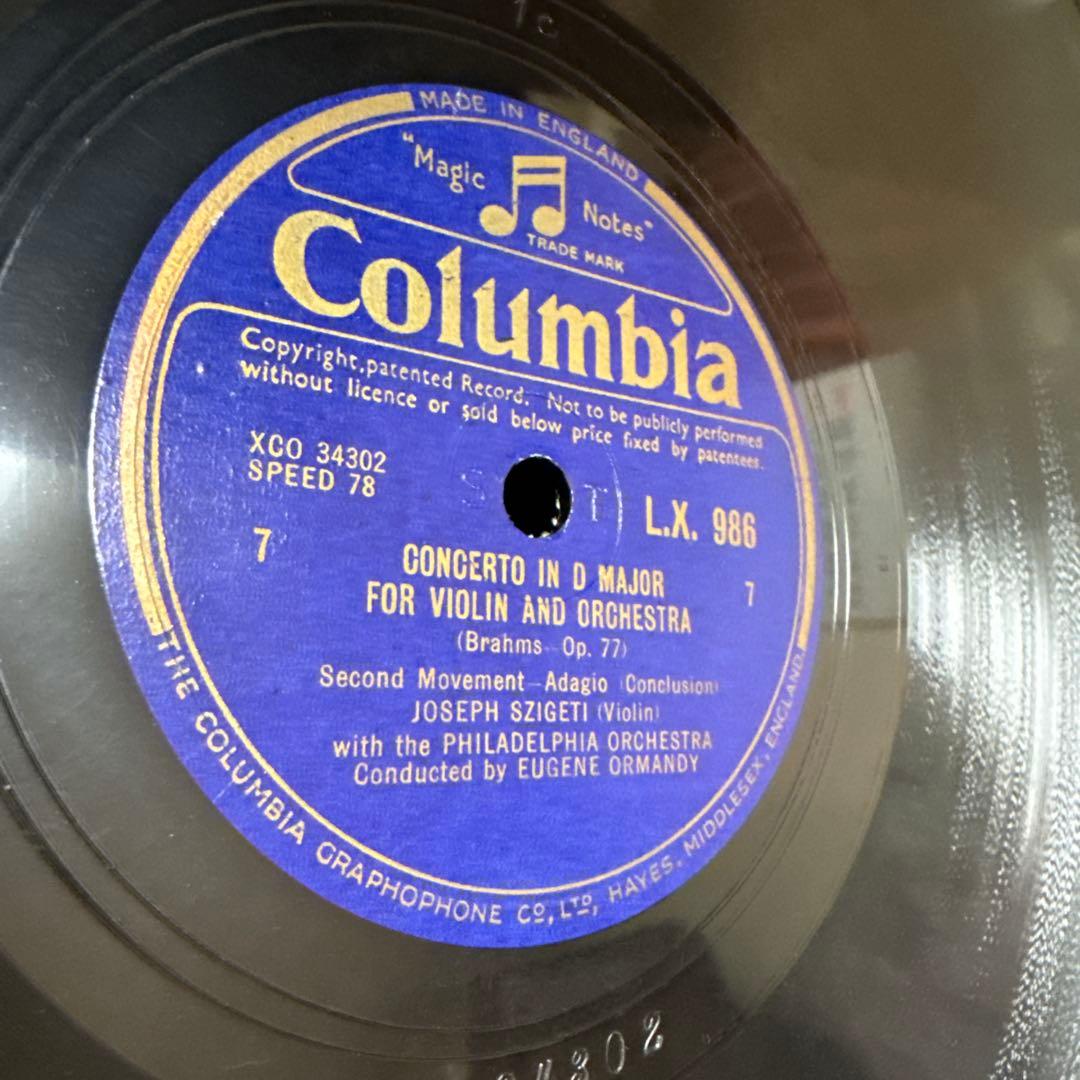 SP盤5枚JOSEFSZIGETI ブラームスviolinconcertOP77