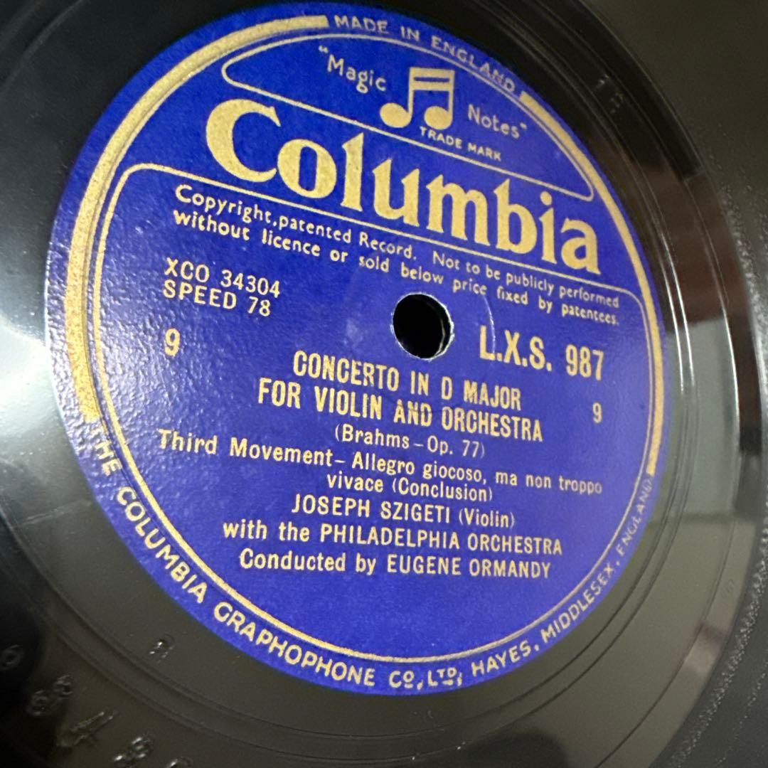 SP盤5枚JOSEFSZIGETI ブラームスviolinconcertOP77