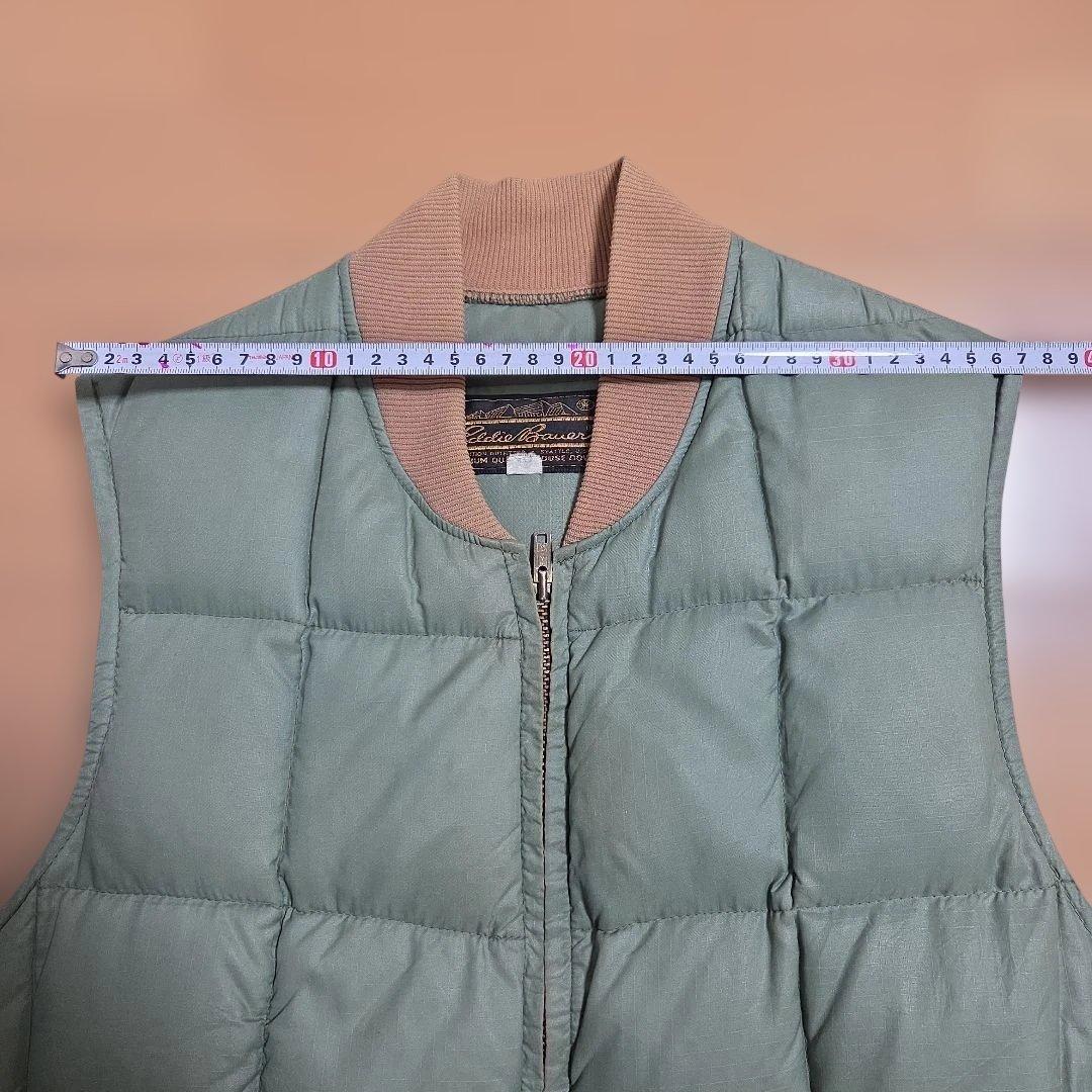 Eddie Bauer グリーン ダウンベスト　黒タグビンテージ