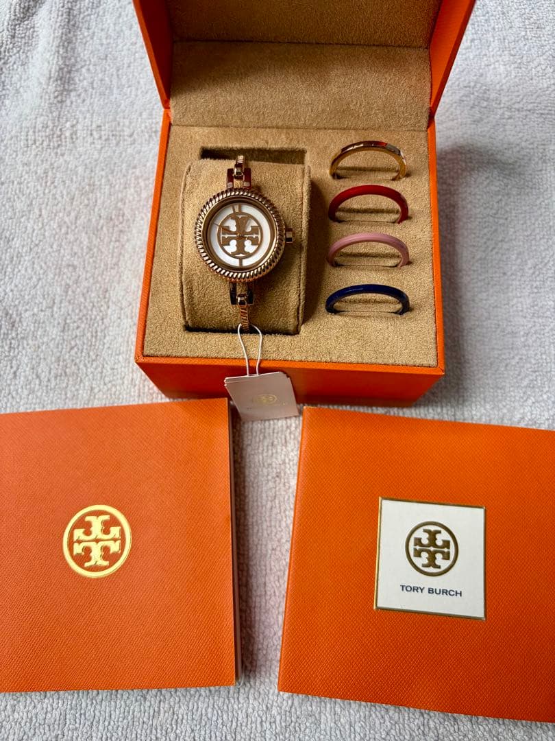 TORYBURCH 腕時計 美品 交換ベゼル付き 箱・タグ・ケアブックレットあり