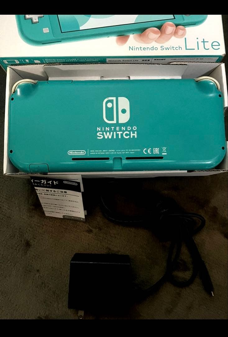 Nintendo Switch Lite本体　ケースジャンク品　ターコイズ