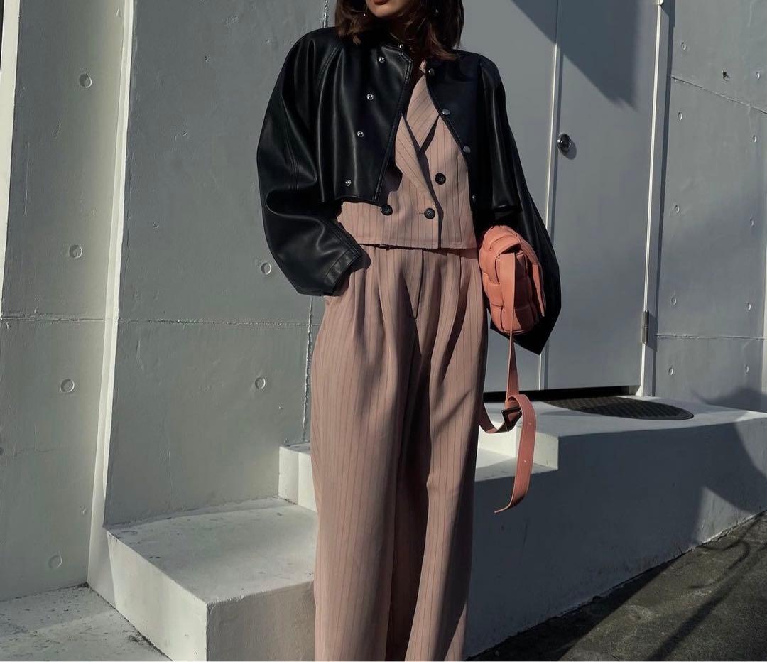 ameri vintageショートレザージャケット