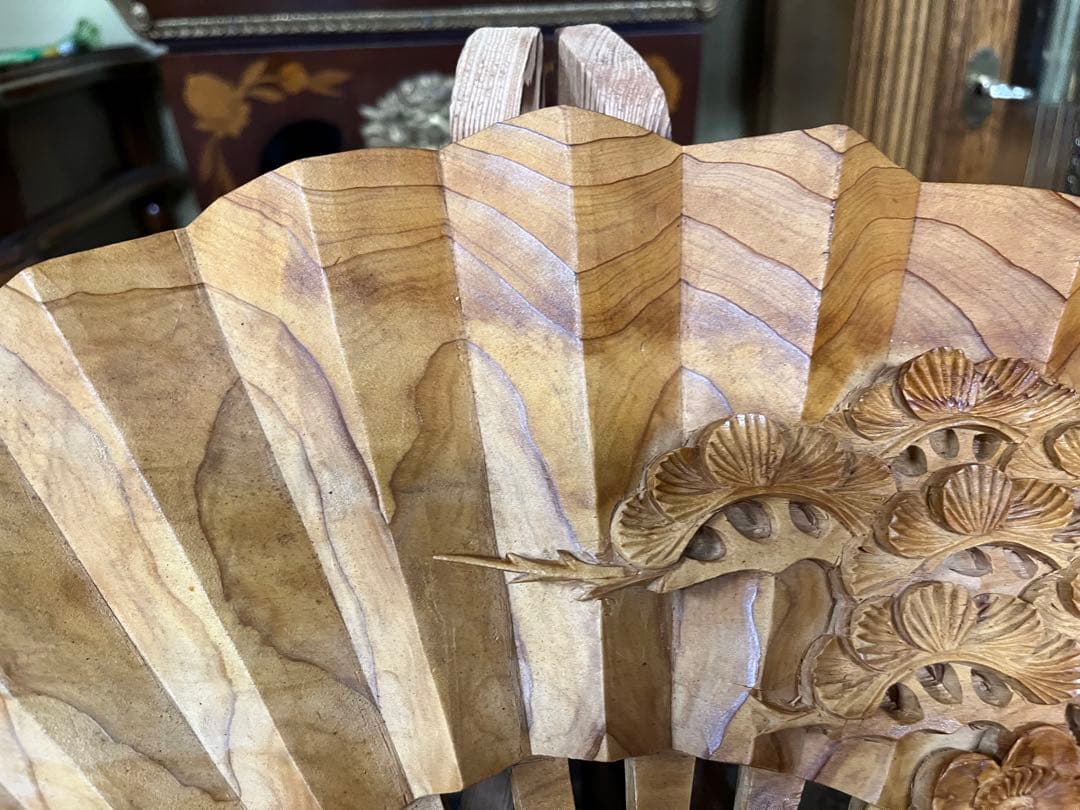 屋久杉　松竹梅の扇