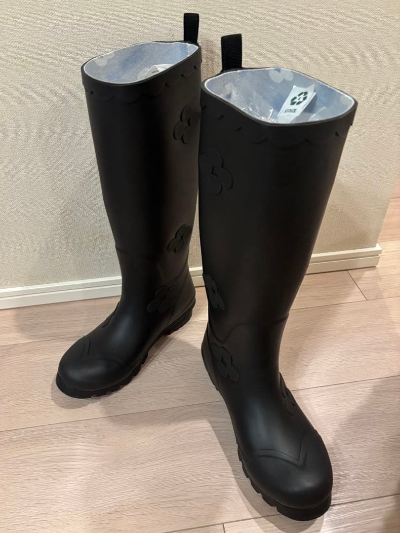 靴 X MINJUKIM FLORAL SHADOW BOOTS LONG