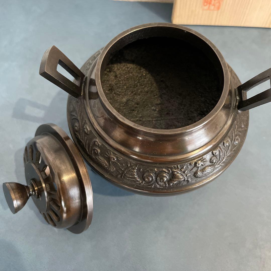 高岡銅器　香炉　香立