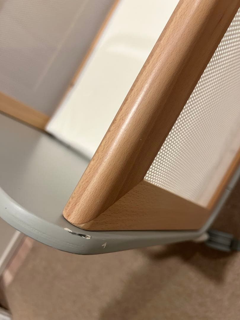 大和屋　リリワゴン2 グレー　ベビーベッド　コンパクト