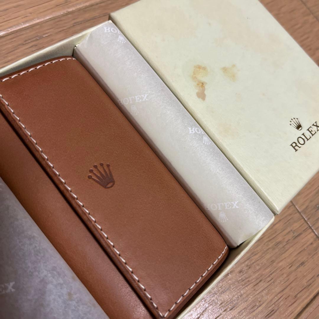 ロレックス キーケース 4連キーケース ブラウン レザーROLEX レディース