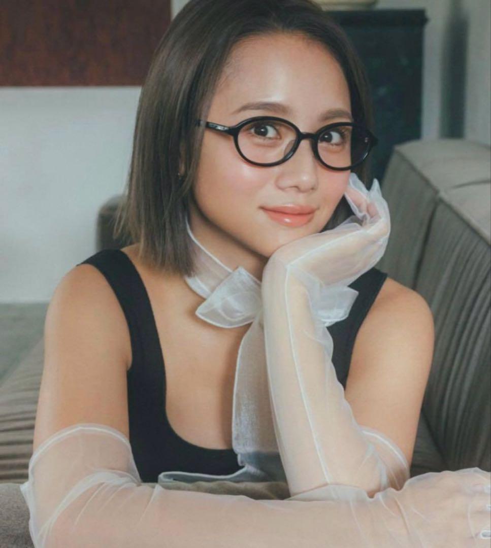 Zoff AOI HARA 伊原葵　コラボ　オーバルメガネ