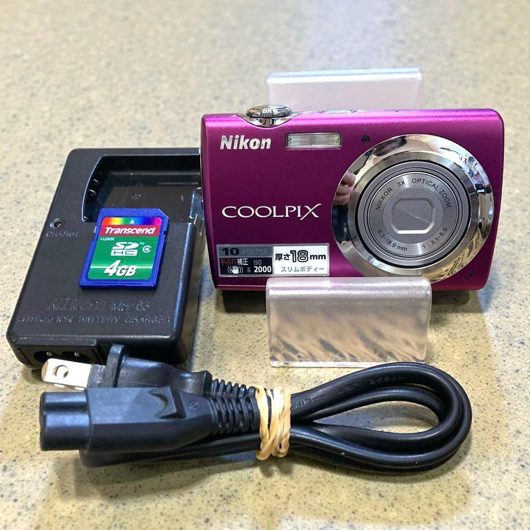[美品]Nikon デジタルカメラ COOLPIX S220ピンク