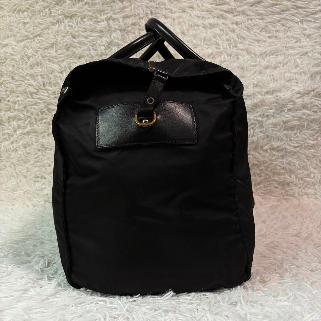 極美品✨フェリージ ボストンバッグ 2way 大容量 レザー×ナイロン P3 黒