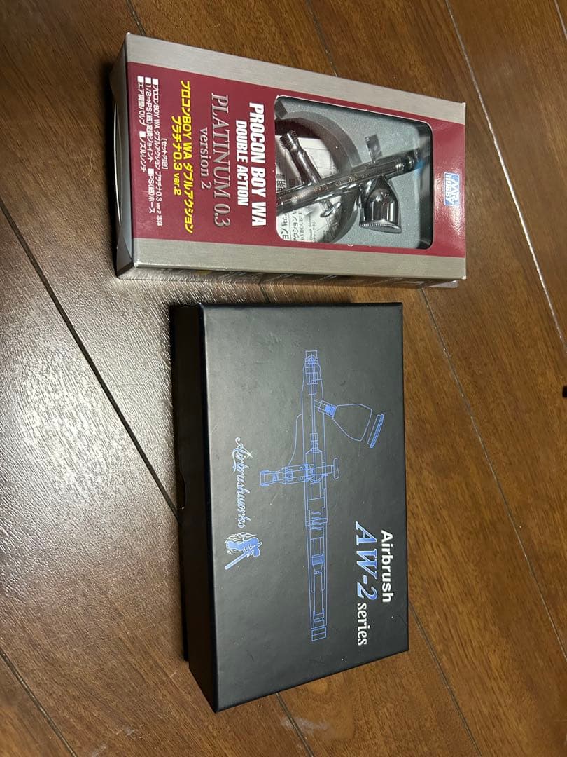 エアコンプレッサー エアブラシ　塗料ブース　お買い得セット