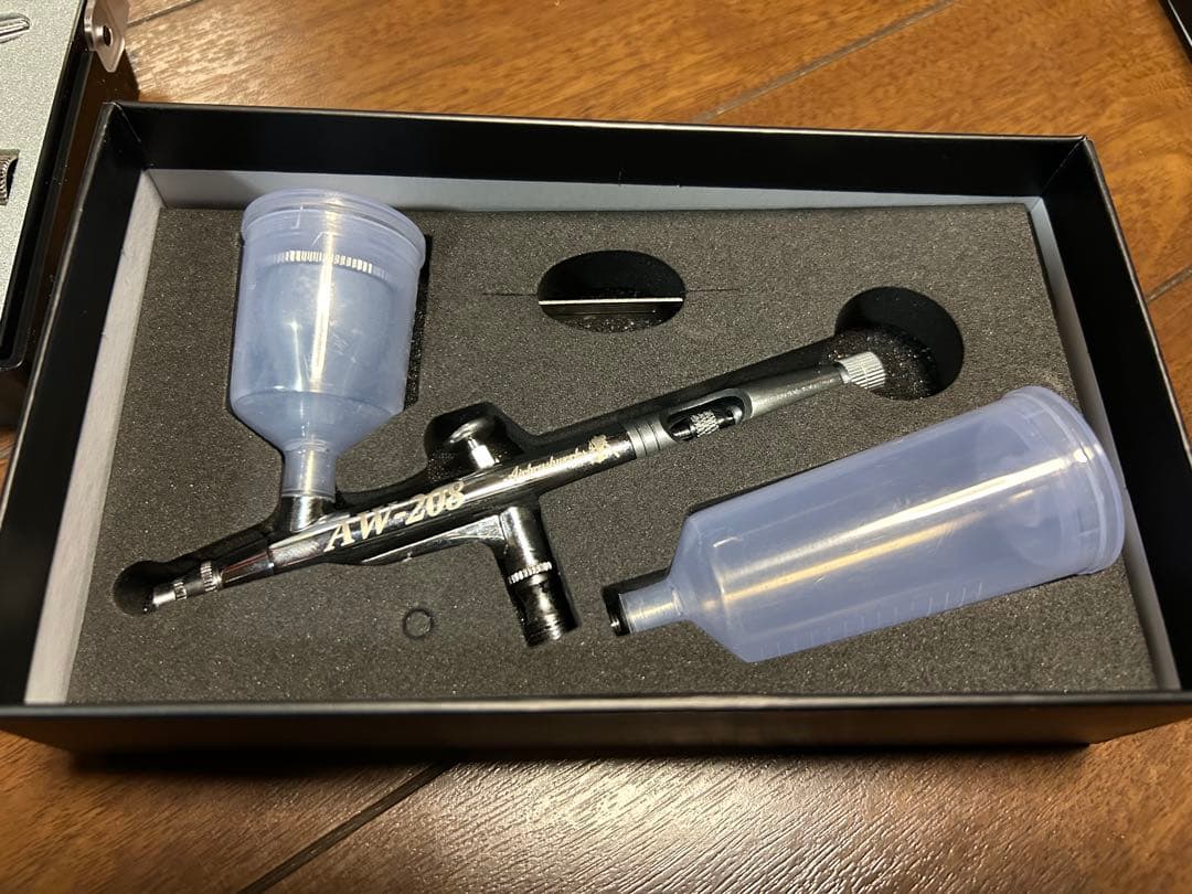 エアコンプレッサー エアブラシ　塗料ブース　お買い得セット