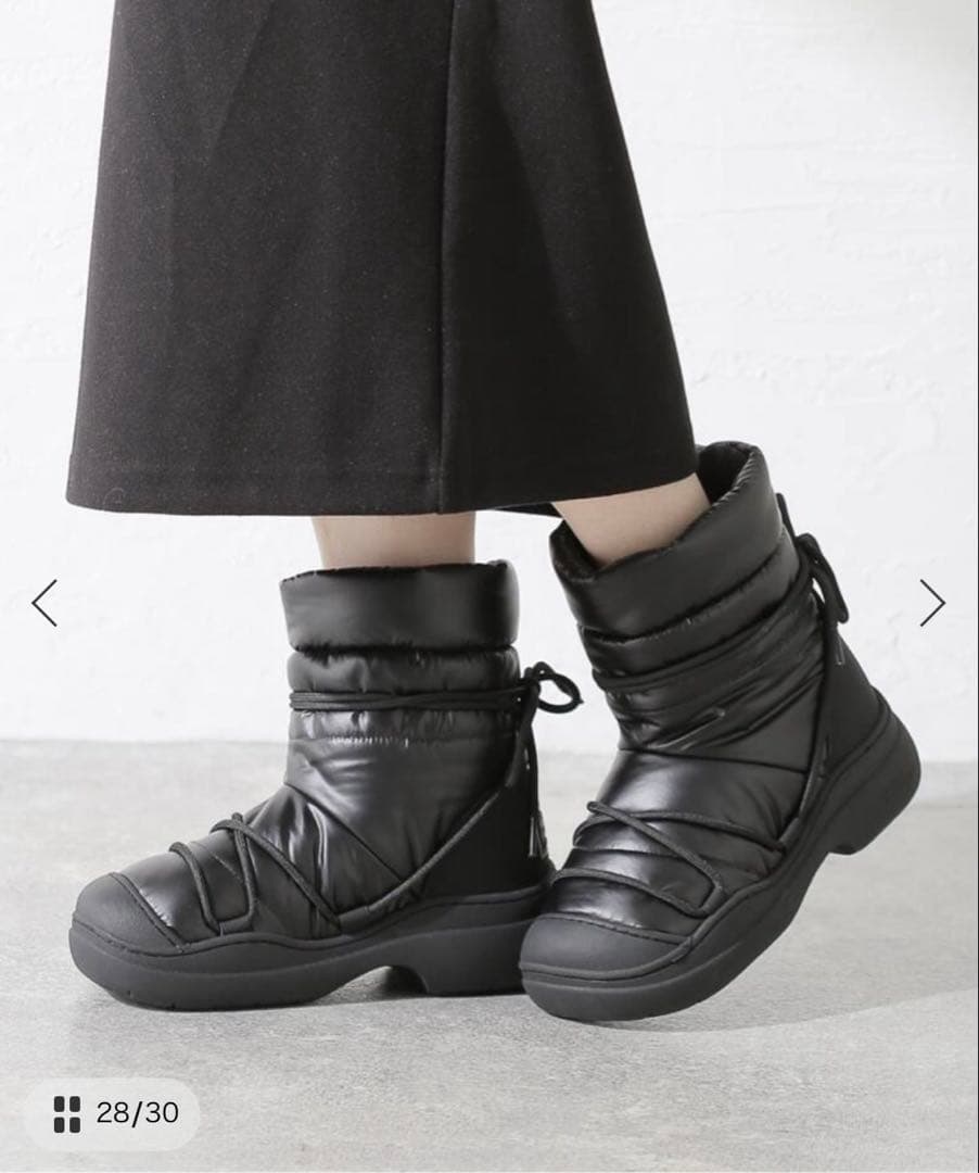 スノーブーツ　黒　ロックフィッシュヴェーザーウェア