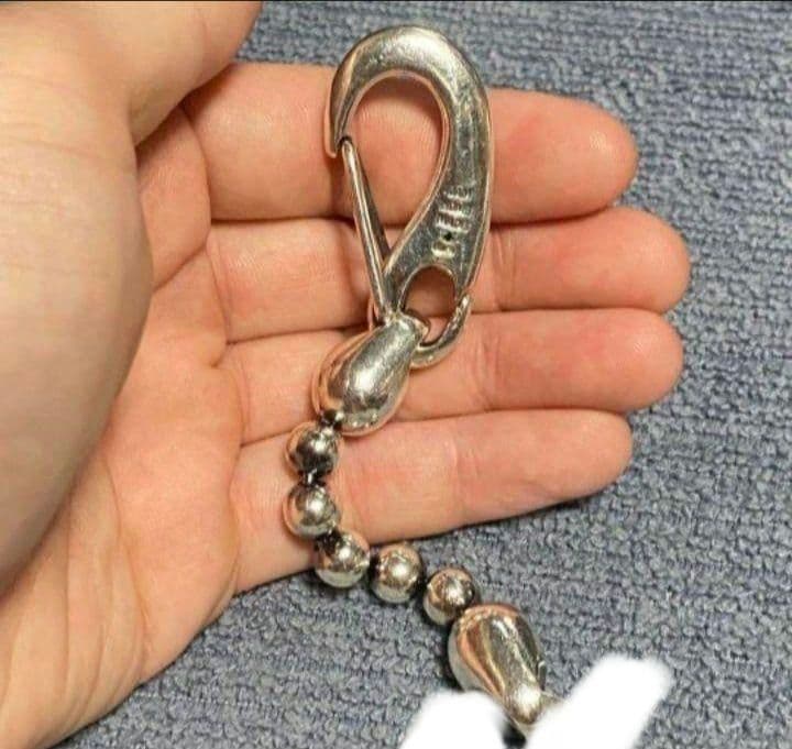 ヘ*ン様 ジャムホームメイド キーチェーンカラビナ　シルバー　ダイヤ付き