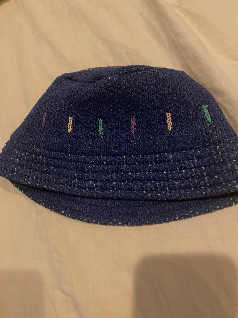 帽子 NOROLL \"KNIT BUCKET HAT\" blue