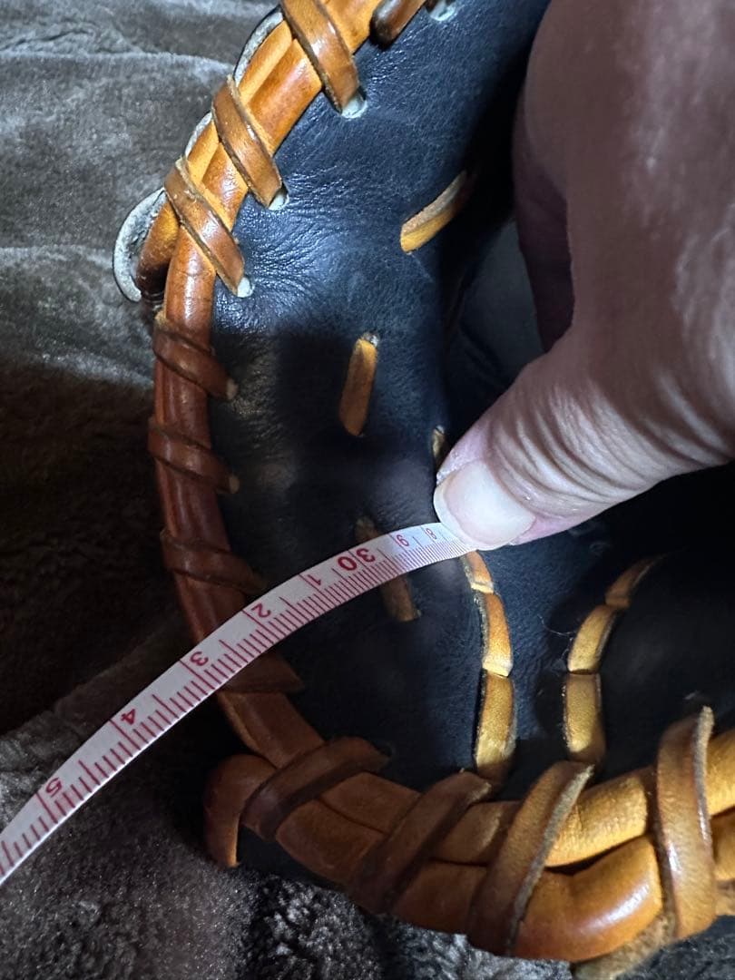 【中古】ミズノプロ　 一般硬式　外野　オーダー　ビッグM 刺繍あり