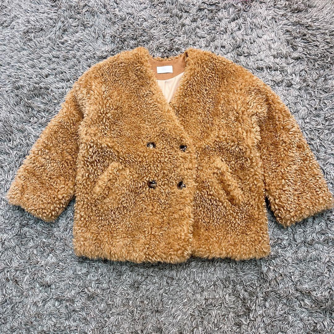 美品希少✨Sea Room Lynn TEDDY ファー ノーカラー ジャケット
