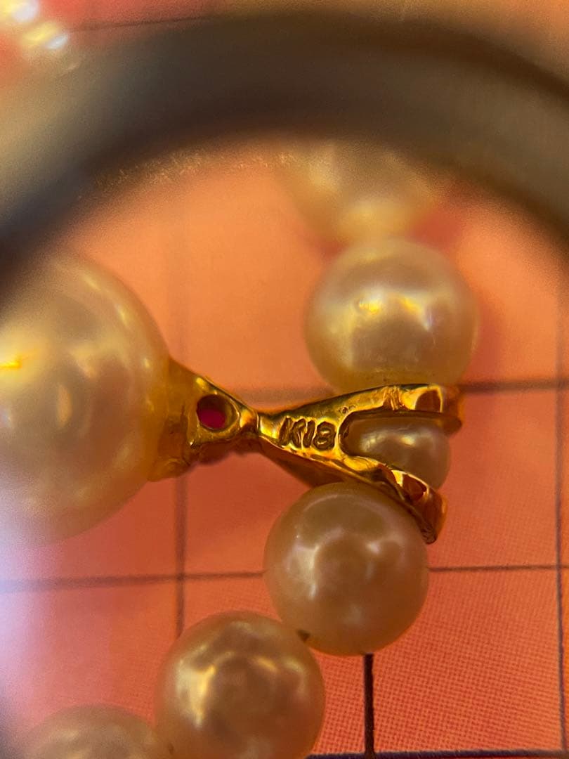 TSUTSUMI ホワイトパール　本真珠　ネックレス チャームK18 金具