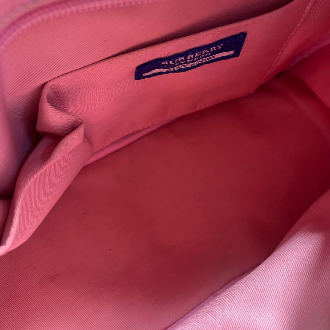 バーバリーブルーレーベル　ミニボストン　ハンドバッグ　レザ