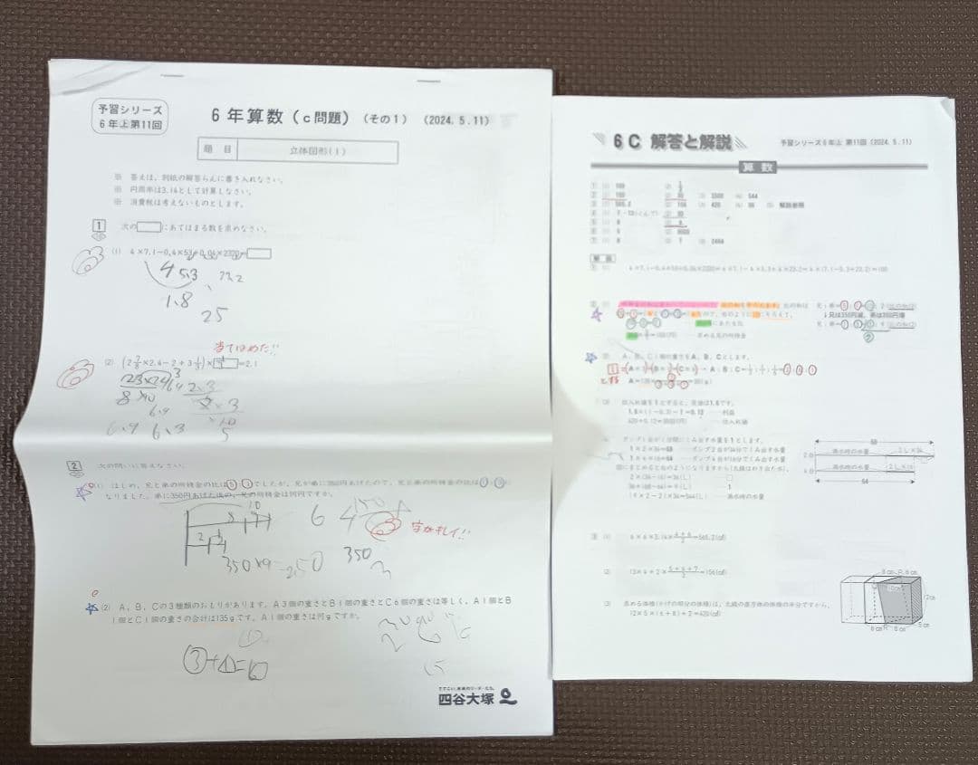2024年 小6 四谷大塚 早稲アカ カリキュラムテスト YT週テスト原本6年生