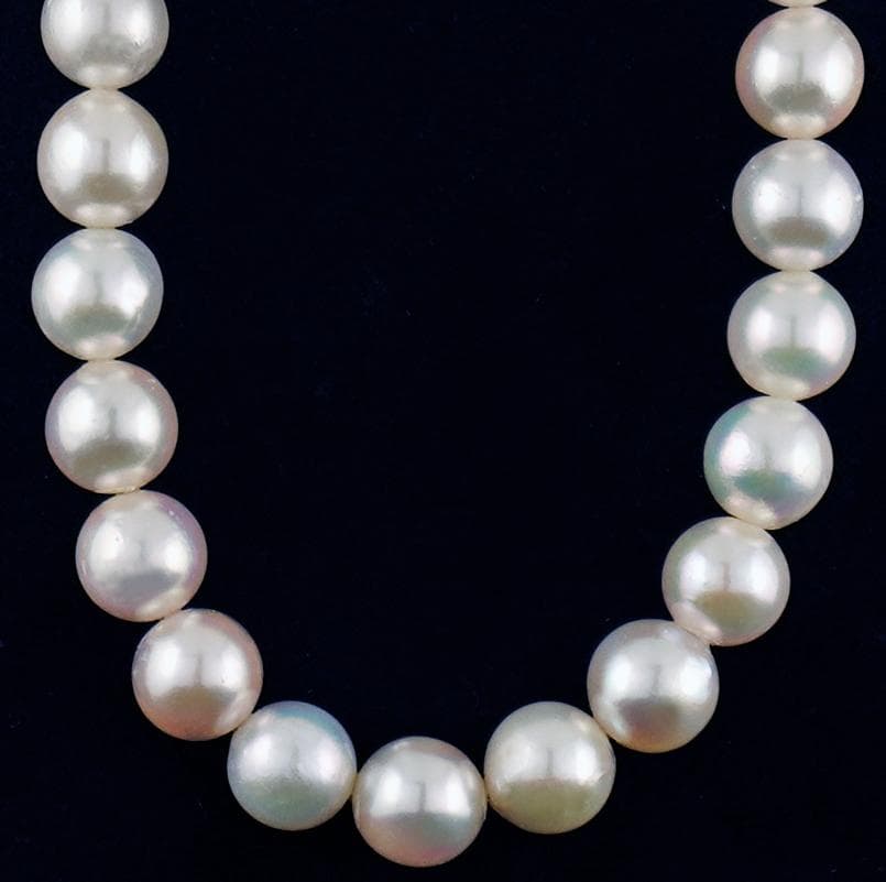 某有名百貨店卸!艶々ホワイトピンク『大粒あこや真珠』8.5㎜～9.0㎜ネックレス