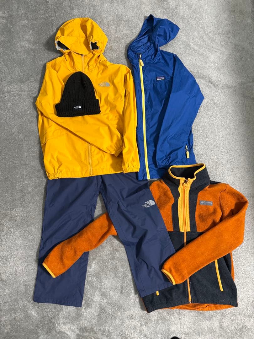 ノースフェイス　150 キッズ　レインウェアセット