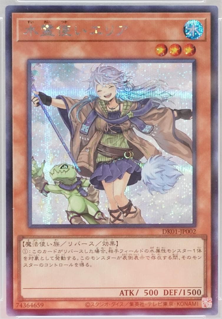 遊戯王 PSA10 完美品 シークレット 水霊使いエリア イラスト違い シク