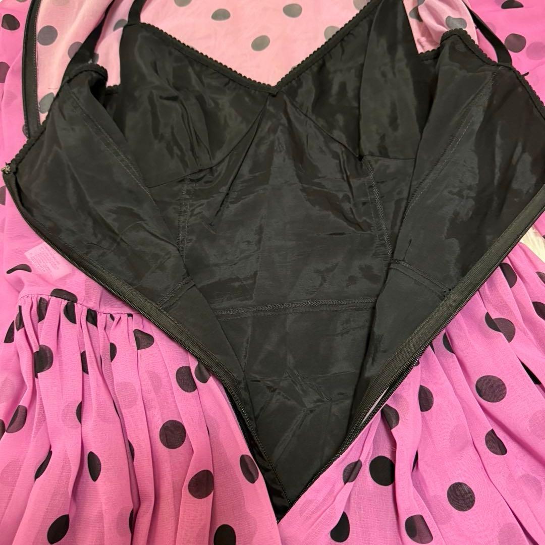 【希少】ドルチェ&ガッパーナ　シルク　ドット柄　ワンピース　36 七分袖